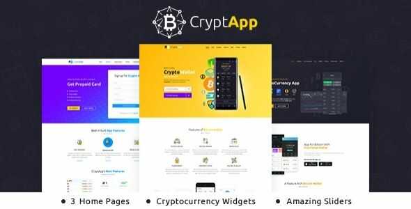 CryptApp Landing Page Theme GPL v2.5