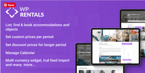 WP Rentals Theme GPL v3.8 - Booking Accommodation WordPress Theme